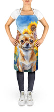 Load image into Gallery viewer, Chihuahua in Sunflowers Apron – Artist-Designed Kitchen, BBQ &amp; Craft Apron