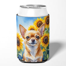 Load image into Gallery viewer, Chihuahua in Sunflowers Can or Bottle Hugger