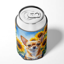 Load image into Gallery viewer, Chihuahua in Sunflowers Can or Bottle Hugger