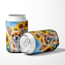 Load image into Gallery viewer, Chihuahua in Sunflowers Can or Bottle Hugger
