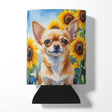 Load image into Gallery viewer, Chihuahua in Sunflowers Can or Bottle Hugger