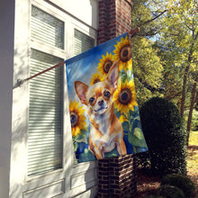 Load image into Gallery viewer, Chihuahua in Sunflowers House Flag