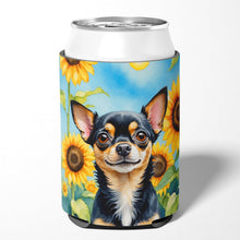 Load image into Gallery viewer, Chihuahua in Sunflowers Can or Bottle Hugger