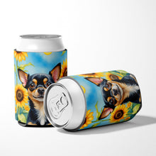 Load image into Gallery viewer, Chihuahua in Sunflowers Can or Bottle Hugger