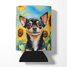 Load image into Gallery viewer, Chihuahua in Sunflowers Can or Bottle Hugger