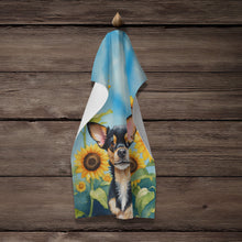 Load image into Gallery viewer, Chihuahua in Sunflowers Kitchen Towel