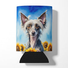 Load image into Gallery viewer, Chinese Crested in Sunflowers Can or Bottle Hugger