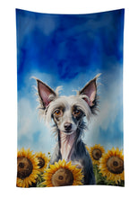 Load image into Gallery viewer, Chinese Crested in Sunflowers Kitchen Towel