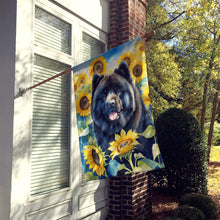 Load image into Gallery viewer, Chow Chow in Sunflowers House Flag