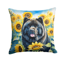 Load image into Gallery viewer, Chow Chow in Sunflowers Throw Pillow - 14x14 Decorative Pillow – Art for Your Home &amp; Patio