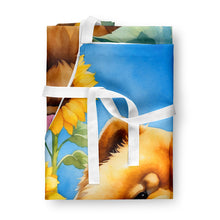 Load image into Gallery viewer, Chow Chow in Sunflowers Apron – Artist-Designed Kitchen, BBQ &amp; Craft Apron