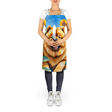 Load image into Gallery viewer, Chow Chow in Sunflowers Apron – Artist-Designed Kitchen, BBQ &amp; Craft Apron