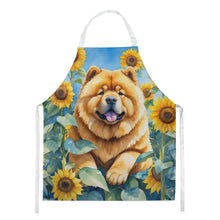 Load image into Gallery viewer, Chow Chow in Sunflowers Apron – Artist-Designed Kitchen, BBQ &amp; Craft Apron