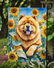 Load image into Gallery viewer, Chow Chow in Sunflowers Garden Flag – Bright Dog-Themed Yard Decor