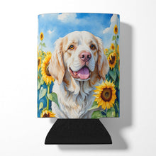 Load image into Gallery viewer, Clumber Spaniel in Sunflowers Can or Bottle Hugger