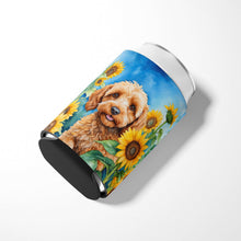 Load image into Gallery viewer, Cockapoo in Sunflowers Can or Bottle Hugger