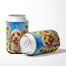 Load image into Gallery viewer, Cockapoo in Sunflowers Can or Bottle Hugger