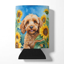Load image into Gallery viewer, Cockapoo in Sunflowers Can or Bottle Hugger