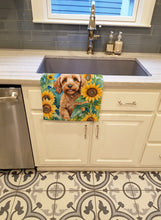 Load image into Gallery viewer, Cockapoo in Sunflowers Kitchen Towel