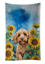 Load image into Gallery viewer, Cockapoo in Sunflowers Kitchen Towel