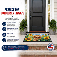 Load image into Gallery viewer, Cockapoo in Sunflowers Doormat Front Door Mat Indoor Outdoor Rugs for Entryway, Non Slip Washable Low Pile, 18H X 27W