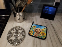 Load image into Gallery viewer, Cockapoo in Sunflowers Pot Holders - Set of 2 Decorative Kitchen Helpers | Made in the USA