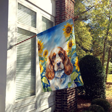 Load image into Gallery viewer, Cocker Spaniel in Sunflowers House Flag