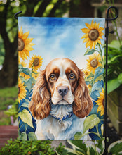 Load image into Gallery viewer, Cocker Spaniel in Sunflowers Garden Flag – Bright Dog-Themed Yard Decor