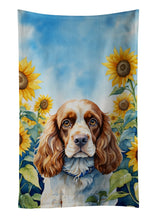 Load image into Gallery viewer, Cocker Spaniel in Sunflowers Kitchen Towel