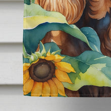 Load image into Gallery viewer, Cocker Spaniel in Sunflowers House Flag