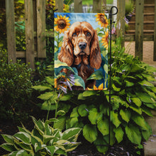 Load image into Gallery viewer, Cocker Spaniel in Sunflowers Garden Flag – Bright Dog-Themed Yard Decor