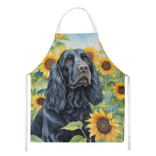 Load image into Gallery viewer, Cocker Spaniel in Sunflowers Apron – Artist-Designed Kitchen, BBQ &amp; Craft Apron