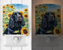 Load image into Gallery viewer, Cocker Spaniel in Sunflowers Ceramic Night Light