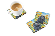 Load image into Gallery viewer, Cocker Spaniel in Sunflowers Coasters - Set of 4 Lightweight Foam, Absorbent Drink Coasters