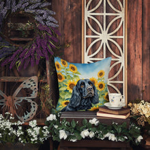 Load image into Gallery viewer, Cocker Spaniel in Sunflowers Throw Pillow - 14x14 Decorative Pillow – Art for Your Home &amp; Patio