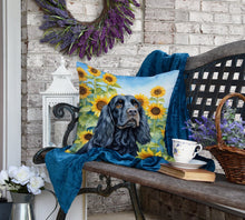 Load image into Gallery viewer, Cocker Spaniel in Sunflowers Throw Pillow