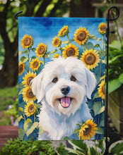 Load image into Gallery viewer, Coton de Tulear in Sunflowers Garden Flag – Bright Dog-Themed Yard Decor