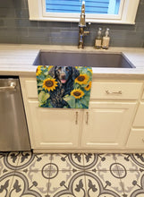 Load image into Gallery viewer, Curly-Coated Retriever in Sunflowers Kitchen Towel