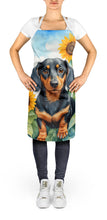 Load image into Gallery viewer, Dachshund in Sunflowers Apron – Artist-Designed Kitchen, BBQ &amp; Craft Apron