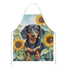 Load image into Gallery viewer, Dachshund in Sunflowers Apron – Artist-Designed Kitchen, BBQ &amp; Craft Apron