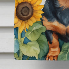 Load image into Gallery viewer, Dachshund in Sunflowers House Flag