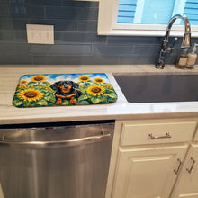 Load image into Gallery viewer, Dachshund in Sunflowers Dish Drying Mat Absorbent Dish Drying Mat Pad for Kitchen Counter Dish Drainer Mat for Countertop, 14 x 21", Multicolor