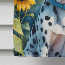 Load image into Gallery viewer, Dalmatian in Sunflowers House Flag