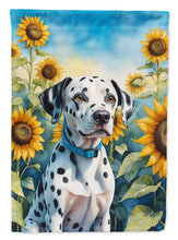Load image into Gallery viewer, Dalmatian in Sunflowers House Flag