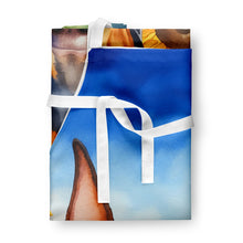 Load image into Gallery viewer, Doberman Pinscher in Sunflowers Apron – Artist-Designed Kitchen, BBQ &amp; Craft Apron