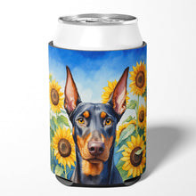 Load image into Gallery viewer, Doberman Pinscher in Sunflowers Can or Bottle Hugger