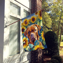 Load image into Gallery viewer, Dogue de Bordeaux in Sunflowers House Flag