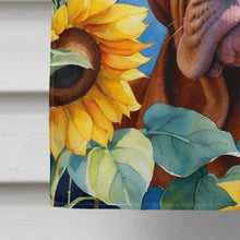 Load image into Gallery viewer, Dogue de Bordeaux in Sunflowers House Flag