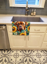 Load image into Gallery viewer, Dogue de Bordeaux in Sunflowers Kitchen Towel