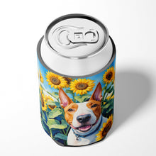 Load image into Gallery viewer, English Bull Terrier in Sunflowers Can or Bottle Hugger